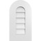 Ekena Millwork Round Top Surface Mount PVC Gable Vent: Non-Functional, w/ 3-1/2"W x 1"P Standard Frame, 12"W x 22"H GVPRT12X2201SN - alternate 1